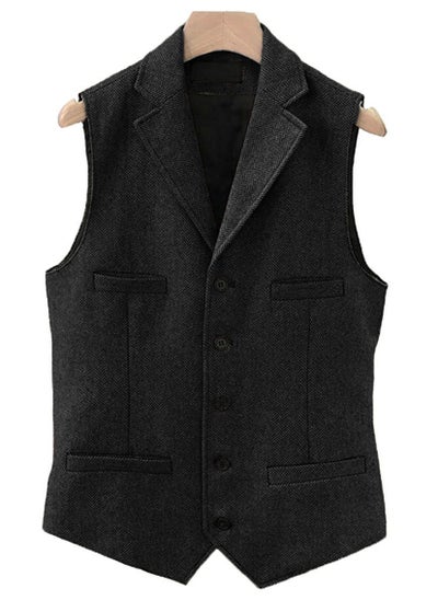 Buy New Fashionable Herringbone Patterned Suit Vest in UAE