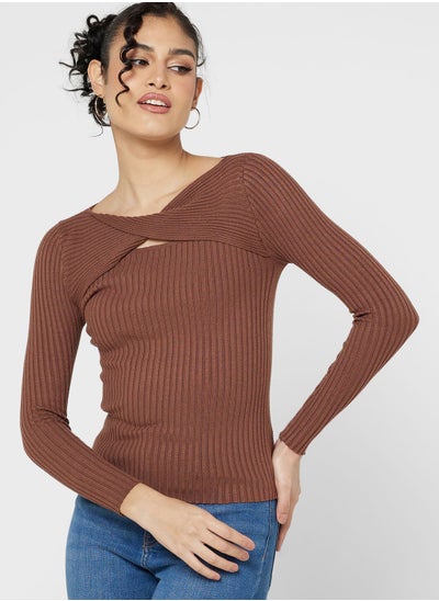 Buy Cutout Front Sweater in UAE