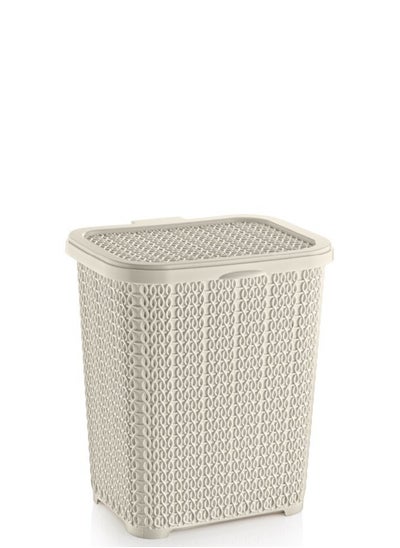 Buy Plastic 60-L Laundry Basket with Lid & Handles. in Egypt