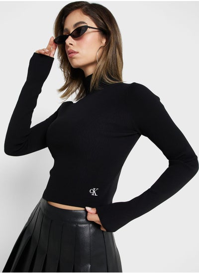 اشتري High Neck Knitted Sweater في السعودية