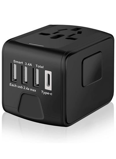 اشتري Universal International Travel Power Adapter with High-Speed USB Ports في الامارات