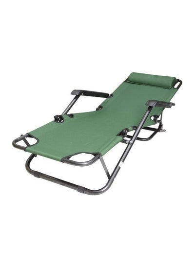 Buy promass Foldable Beach Chair 153x60x35 Green in UAE