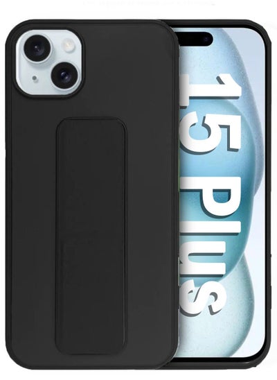 Buy Case Cover For iPhone 15 Plus With Magnetic Hand Grip 3 in 1 Black in Saudi Arabia