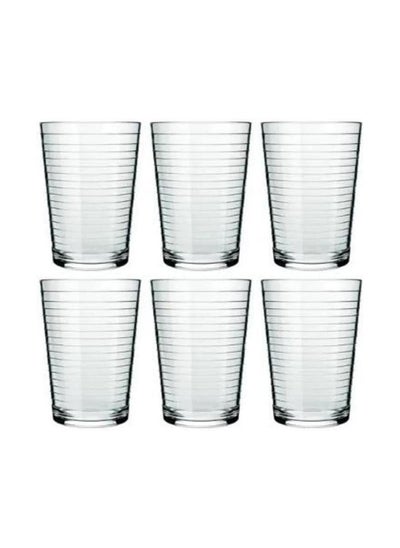 Buy Ginga Glass Tumbler Set - 6-Piece, 265ml Capacity, Elegant and Versatile in UAE