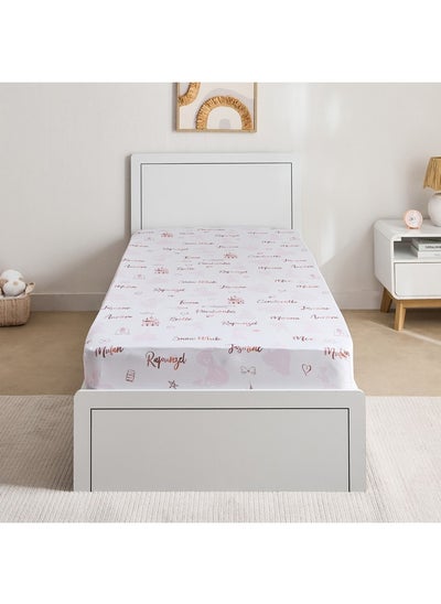 Buy Princess Names Single Fitted Sheet 90 x 200 x 25 cm in Saudi Arabia