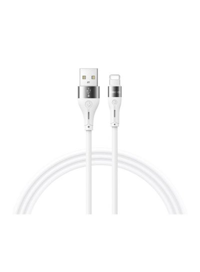 Buy RECCI RS11L 2.4A Fast Charging Silicone Lightning Cable 1M - White in Egypt