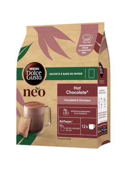 Buy Neo Hot Chocolate, Chocolatey & Smooth, Paper Based Bags, 12 Sachets in UAE