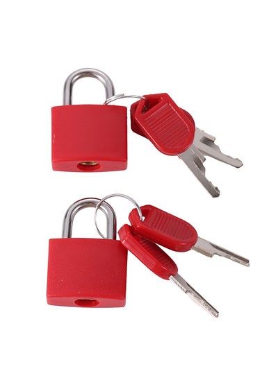 Buy 2-Piece PadLock with two plastic handle keys Size - 23mm in Saudi Arabia