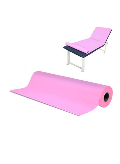 Buy Disposable Non-Woven Bed Cover Roll 50 pieces 180*70  Pink in UAE