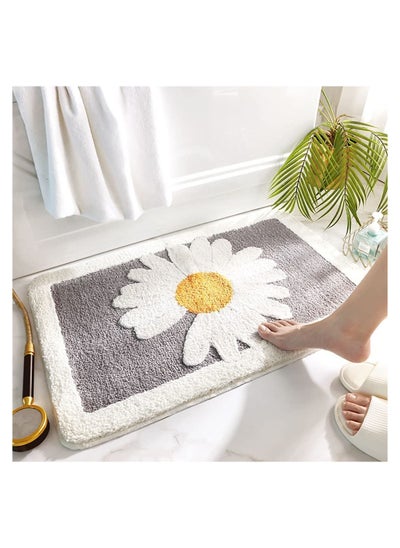 Buy Bathroom Floor Rugs,Non Slip Bathroom Doormat, 50x80cm Grey in Saudi Arabia