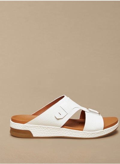 Buy Textured Slip-On Arabic Sandals in UAE