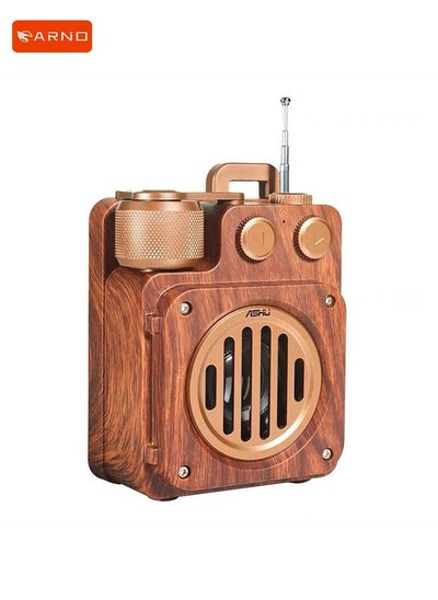 اشتري A6 retro Bluetooth portable subwoofer speaker mini TF card radio outdoor wireless في الامارات