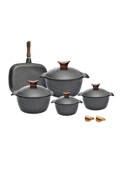 Buy Set Of 9 Pcs 4 Pots + 4 lids + Grill in Egypt