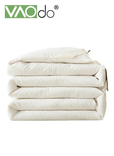 Buy Duvet Insert Lightweight Comforter Quilted Cooling Duvet Insert Ultra Soft Down Alternative Comforter with Corner Tabs 200*230CM in UAE
