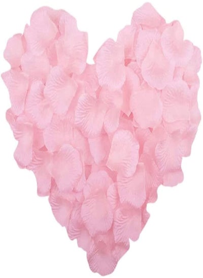 اشتري SHATCHI Blue/Red/White/Purple Silk Rose Petals Mother’s Day Wedding Confetti Anniversary Table Decorations Christening Flowers Scatter, (100pcs-5000pcs), Light Pink, 1000pcs في مصر