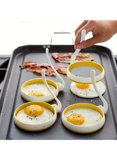 Buy 2pcs Nylon Egg Rings Non-Stick Egg Mold Round Molds for Fried Eggs Pancakes Breakfast Kitchen Tool in Egypt