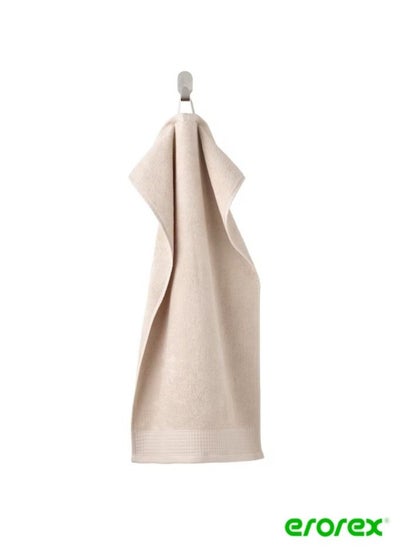 Buy Hand towel light beige 40x70 cm in Saudi Arabia