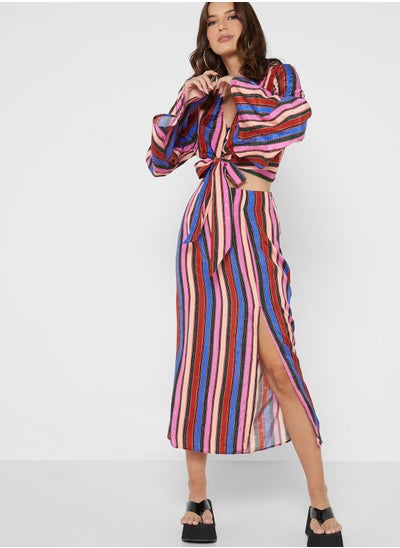 Buy High Waist Striped Skirt in Saudi Arabia