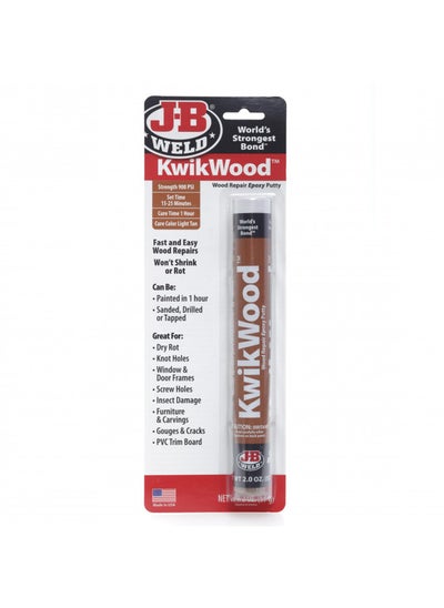 Buy J-B Weld 8258 KwikWood Wood Repair Epoxy Putty Stick-7 inch, Beige in UAE