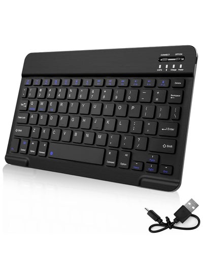 اشتري Wireless Keyboard, Mini Portable Bluetooth Ultra-Thin Keyboard, Silent Ergonomic Keyboard with Rechargeable Battery for iOS, Android and Windows في مصر