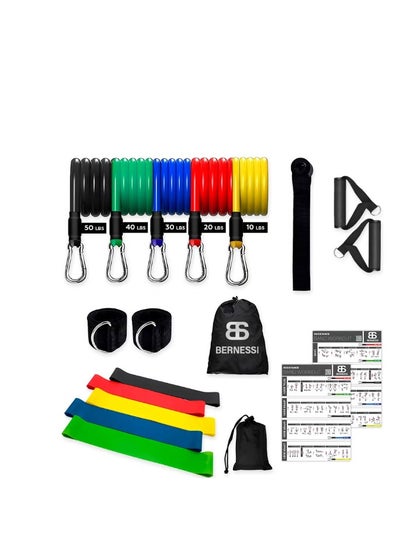 Buy 150 LBS Resistance Bands for Workout Kit Men & Women, Exercise Resistance Tubes Set Workout Bands with Door Anchor Handles Legs Ankle Straps for Training Home Shape Body Physical Therap in Saudi Arabia