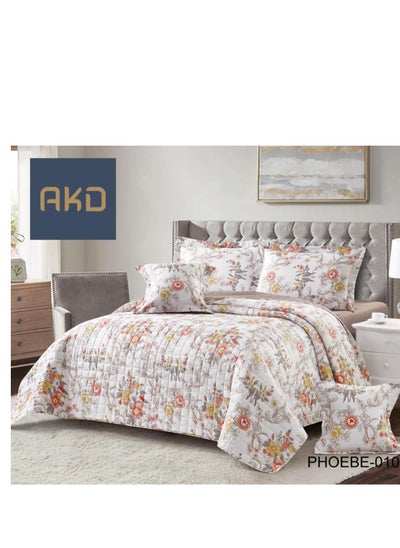 Buy A double comforter set with a compressed floral pattern that adds beauty and elegance to your room in Saudi Arabia