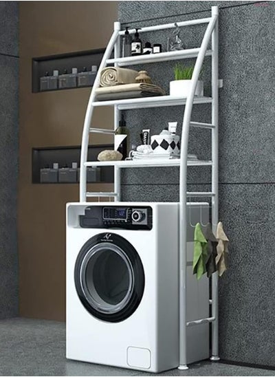 Buy Washing Machine Rack Storage White 68x25x152cm in Saudi Arabia