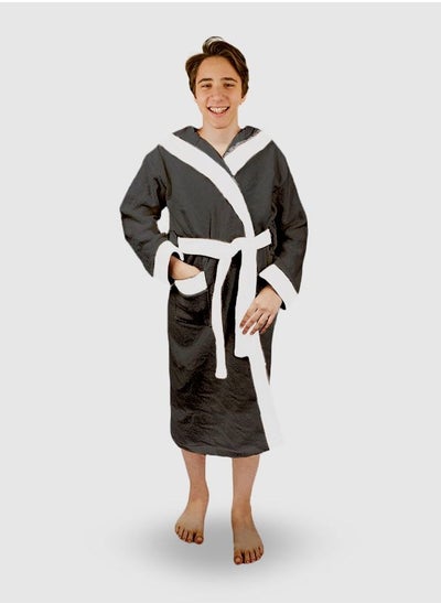 Buy Boys' bathrobe with hood, multiple sizes and colors in Saudi Arabia