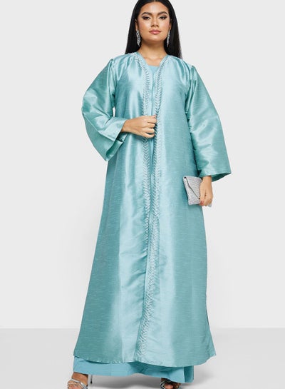 اشتري عباية بطبعات خطوط هندسية مع فستان داخلي في السعودية