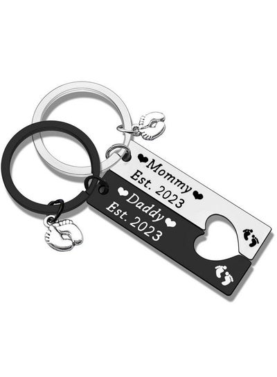 Buy New Mom Gifts New Dad Gifts Daddy And Mommy Est 2023 Keychain Set Pregnancy Announcement Gifts New Parents Gifts Soon To Be Mommy Daddy Jewelry First Time Dad Gift First Time Mom Gift in UAE