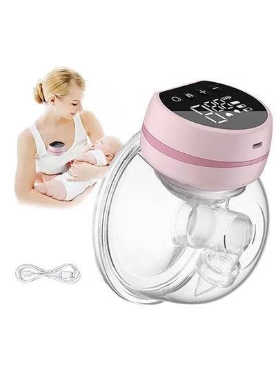 Buy Breast Pump Electric,Wearable Breast Pump,Low Noise & Hands-Free Breast Pump,Portable Breast Pump with 3 Modes 9 Levels,Memory Function Rechargeable Single Milk Extractor with Massage Mode in UAE
