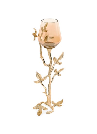 Buy Mural Votive Candle Holder, Gold - 12x43 cm in UAE