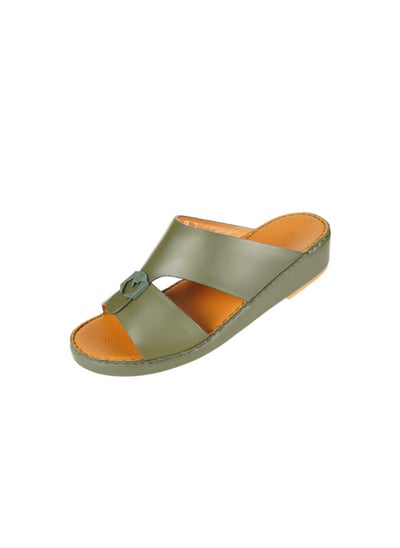 اشتري 008-3522 Barjeel Mens Arabic Sandals  C-2025 Olive في الامارات