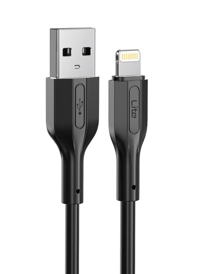 Buy Moxedo Lite USB to Lightning Fast Charging Cable 1M Compatible for iPhone 14/14 Plus/14 Pro/14 Pro Max, iPhone 13/12 Series, iPhone SE 2022/11/XR/XS Max (Black) in UAE