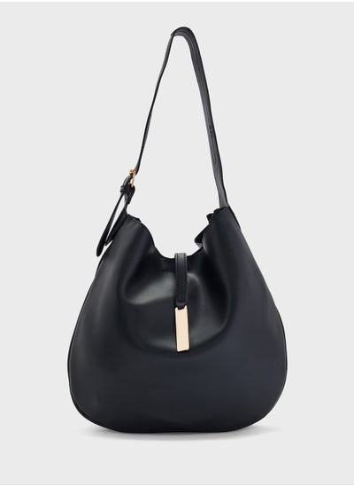 Buy Metal Trim Detail Large Hobo Bag in Saudi Arabia