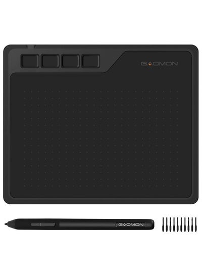 اشتري S620 OSU Ultrathin Graphics Tablet 6.5 x 4 Inches Drawing Digital Pen Tablet with 4 Express Keys and Battery-Free Pen with 8192 Levels في الامارات