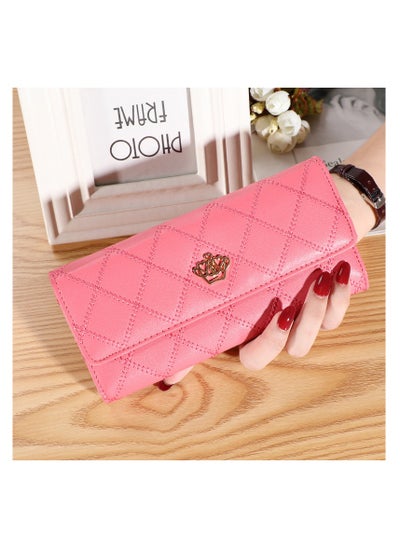 اشتري Womens Wallet PU Leather Long Wallet For Women Card Holder Organiser في الامارات