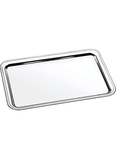 Buy Tramontina Stainless Steel Rectangular Tray, 33 x 49 cm - Silver in Egypt
