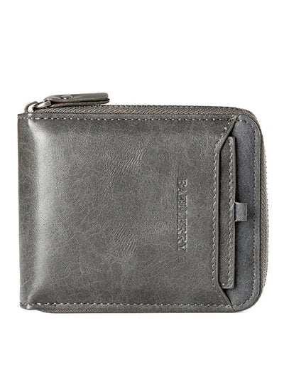 Buy Horizontal Zipper Wallet Grey in UAE