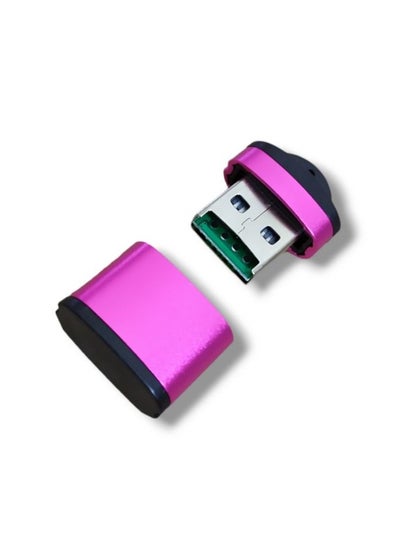 Buy External memory card reader (T-Flash) MICRO SD USB 2.0, purple color in Egypt