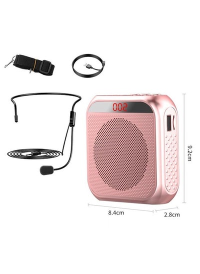 Buy Portable Rechargeable Voice Amplifier with Wired Microphone Headset in Saudi Arabia