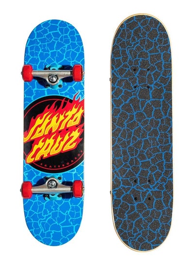 Buy Santa Cruz Flame Dot Micro Skateboard - Blue 7.5 inch in Saudi Arabia