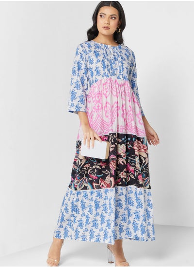 اشتري Flared Sleeve Printed Jalabiya في الامارات