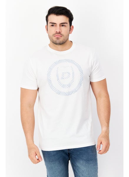 اشتري Men Crew Neck Short Sleeve Graphic Print T Shirt, White في الامارات