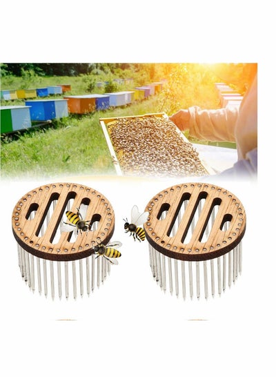 اشتري 2 PCS Beekeeper Rearing Box Queen Bee Needle Catcher Cage Beekeeping Equipment Cell Reusable Sturdy practical and Durable Essential Tool for Beekeepers في الامارات