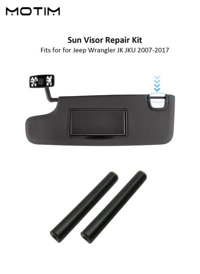 Buy Sun Visor Repair Kit Tube Fits for Jeep Wrangler JK JKU 2007 to 2017 Driver Passenger Side Sunvisor Visor Repair Kit Black 2 Pack in UAE