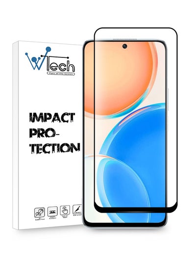 Buy Premium E2E Full Cover Tempered Glass Screen Protector For Honor X8 / X8a 4G 2023 Clear/Black in Saudi Arabia