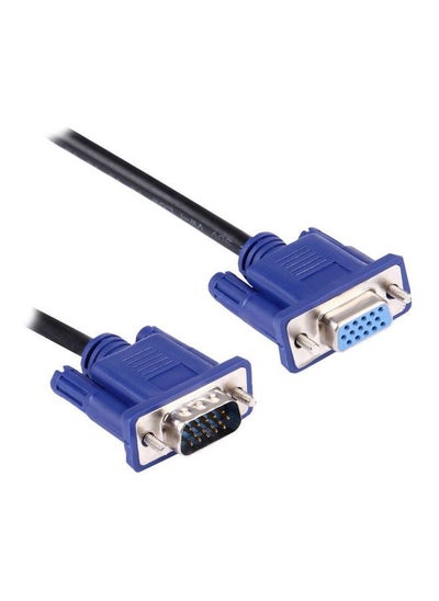 Buy 15-Pin Male To Female VGA Cable Black in UAE