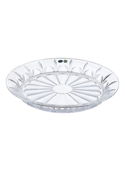 Buy Tulip Crystal Decorative Serving Plate 40 Cm - Clear in Egypt