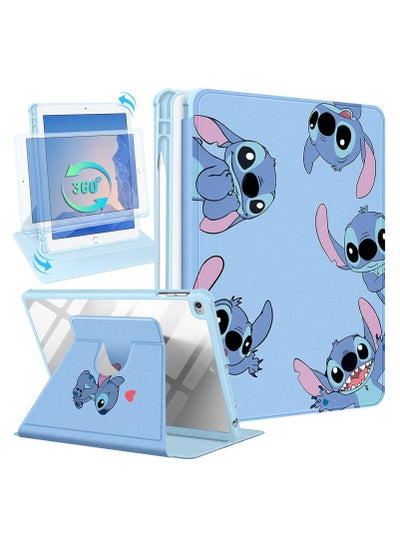 Buy Fashionable fan case for IPAD MINI6 for boys, kids, girls, cartoon, cute kawaii, 360° rotating folio, with pen holder in Saudi Arabia